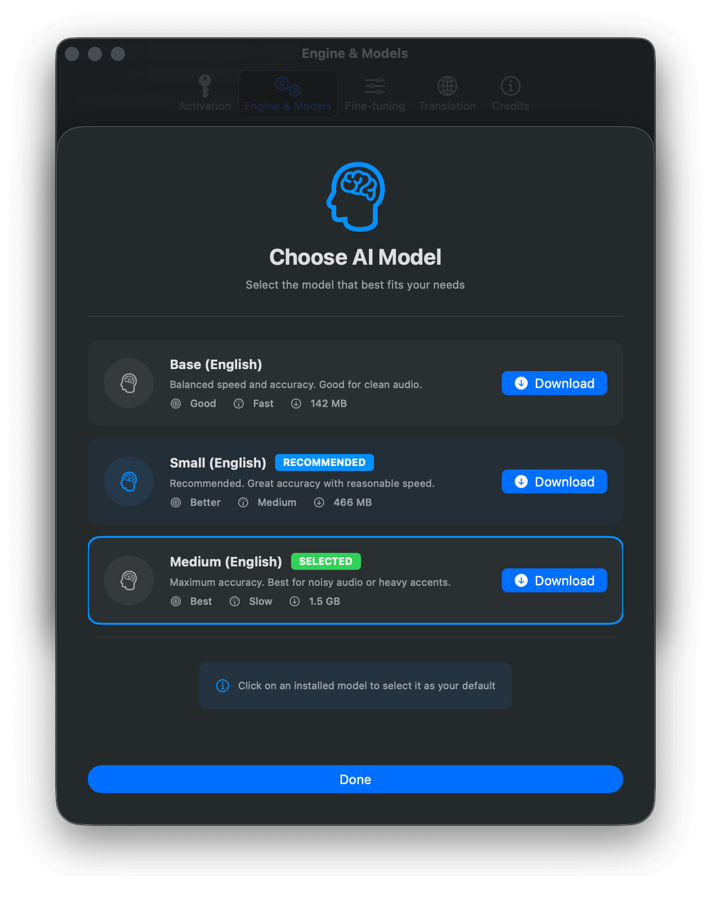 AI Subtitle creator AI Models